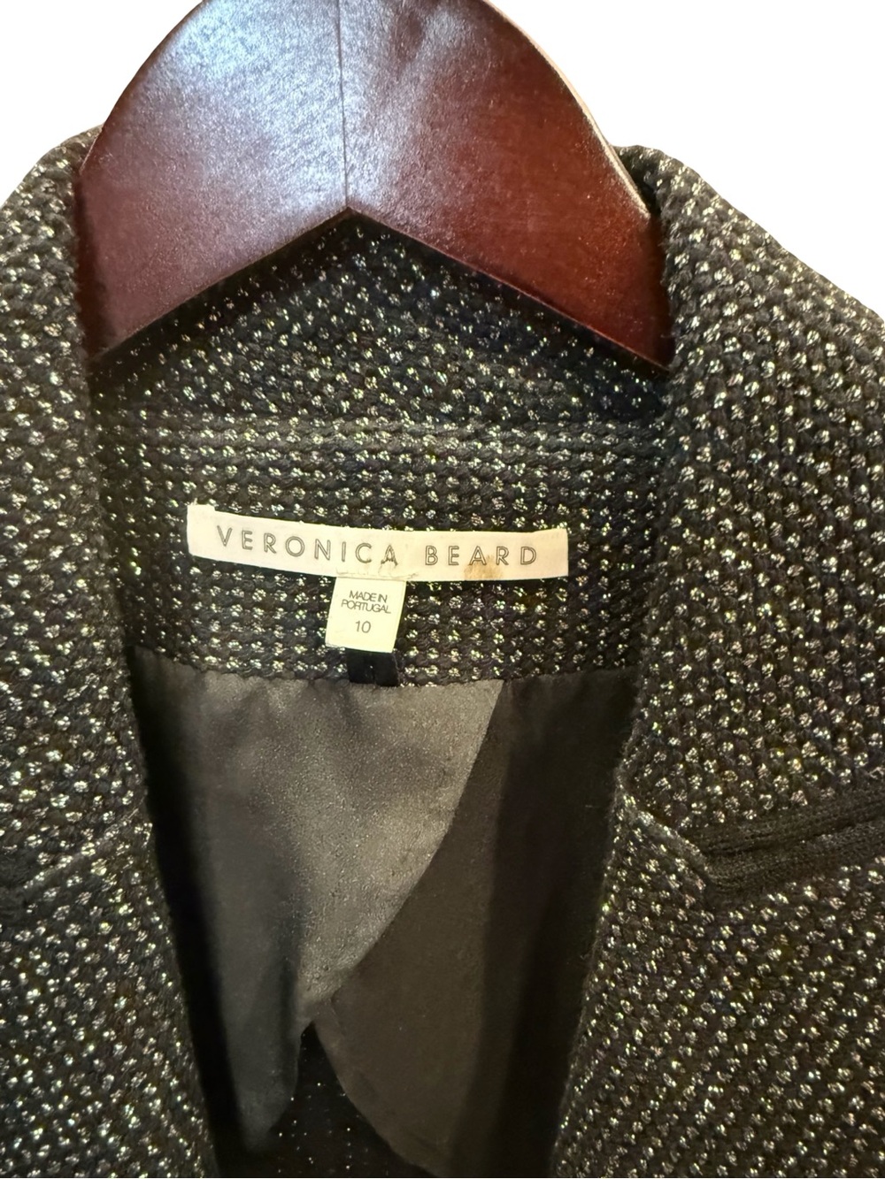 Veronica Beard Silver Metallic Tweed Miller Jacket - Picture 2 of 5